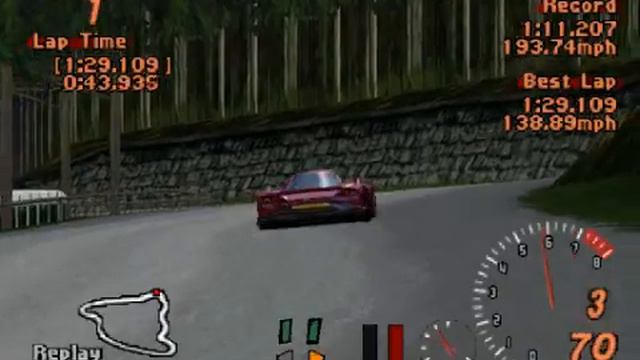 Nissan R390 GT1 RoadCar '97 - Gran Turismo 2 смотреть онлайн