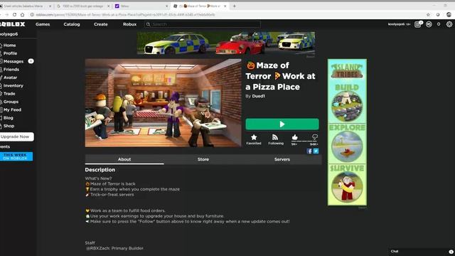 work at a pizza place roblox halloween смотреть онлайн