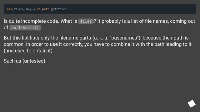How to get the latest file in a folder? смотреть онлайн