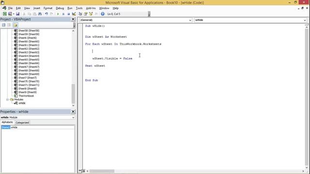 Excel Macro - VBA To Hide And Unhide Excel Worksheets(VB Script) смотреть онлайн