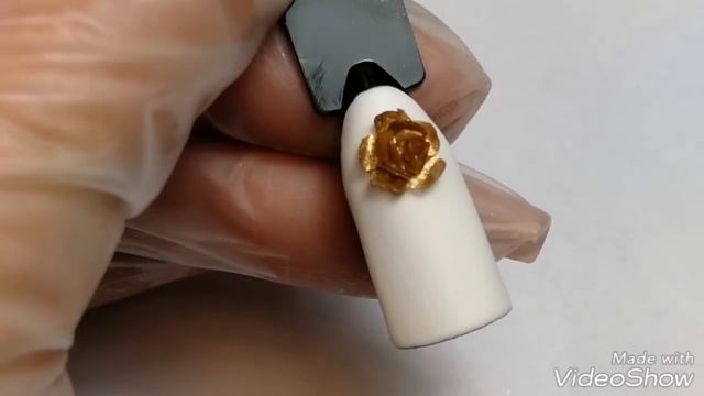 Очень объемная роза золотым гелем желе AS 3D Jelly colour №40 смотреть онлайн