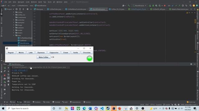 Java Swing GUI Coffee Machine смотреть онлайн