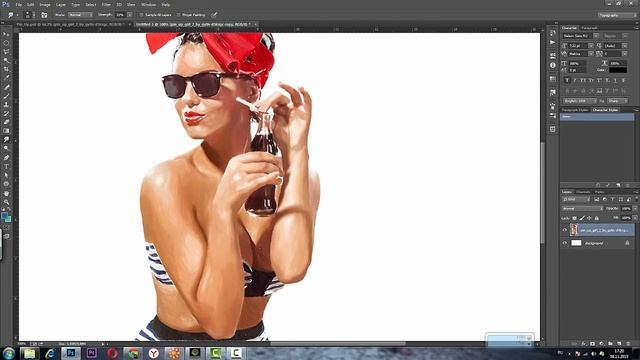Pin Up Poster In Photoshop | Уникальная техника ★  How To Create A Pin-Up Poster In Photoshop ★