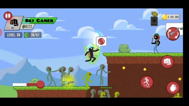 New Mission Chapter 1 Calm Park level 31-45 Stickman Zombie Shooter game смотреть онлайн