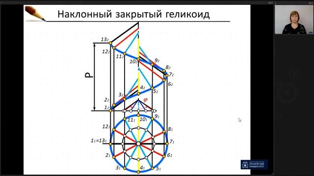 11 Винтовые поверхности (Начерт) смотреть онлайн