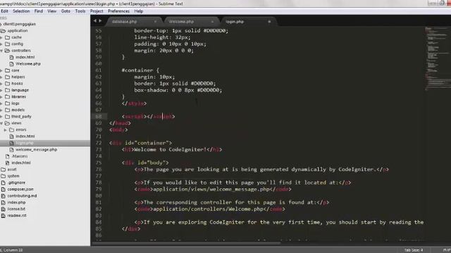 Codeigniter 3 Tutorial Instalation, using Bootstrap, Setting Config смотреть онлайн