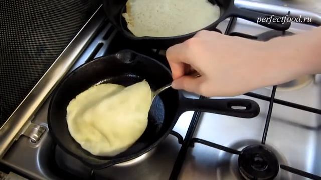 Блины на воде тонкие Видео рецепт смотреть онлайн