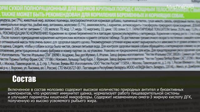 Обзор корма Pro Plan Large Puppy Robust Optistart смотреть онлайн