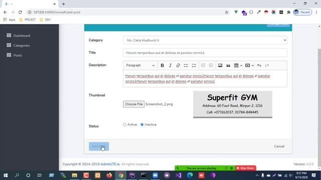 VueJS Part - 17 - Update post with thumbnail 1 смотреть онлайн