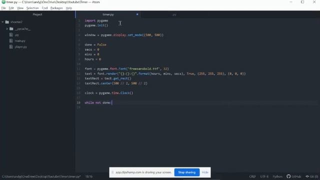 How To Make A Timer With Python/Pygame смотреть онлайн