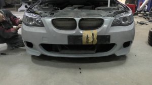Установка бампера Е60 МТехник
