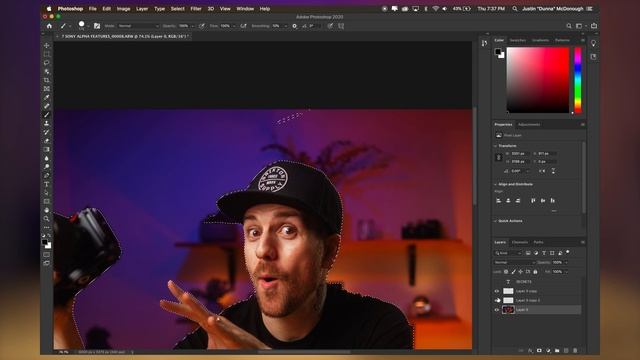 How To Place Text Behind An Image // Photoshop Tutorial смотреть онлайн