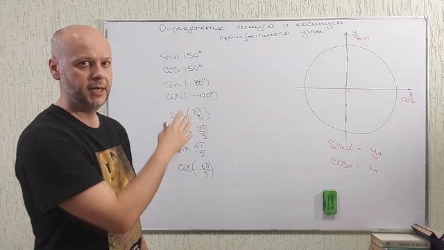 2. Определение синуса и косинуса произвольного угла смотреть онлайн
