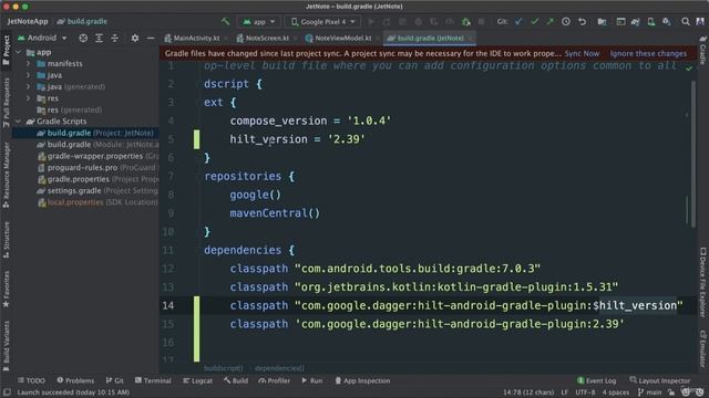 125 - Note App Improvements - Setup Hilt Dependencies in Gradle смотреть онлайн