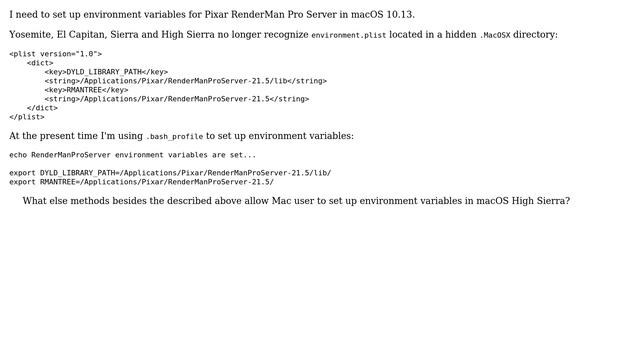 Apple: macOS no longer recognizes environment.plist смотреть онлайн
