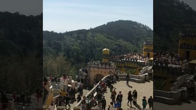 Sintra most famous Palace. Pena Palace, Portugal смотреть онлайн