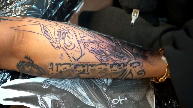 TATTOO TIMELAPSE- ANUBIS/EGYPTIAN SLEEVE