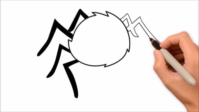 How to Draw a Cartoon Spider Easy step by step / Как нарисовать паука смотреть онлайн