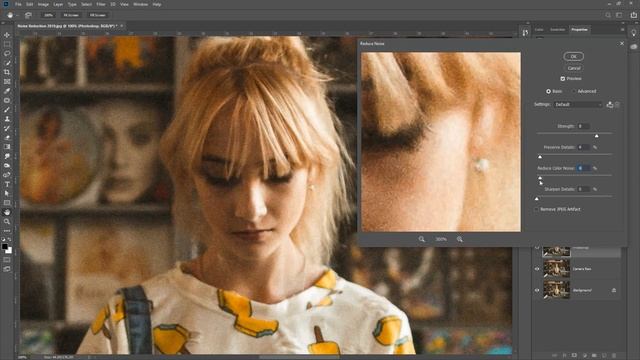 Reduce Noise in Photoshop CC 2019 - Comparison of Camera Raw, Reduce Noise, Dfine 2 смотреть онлайн
