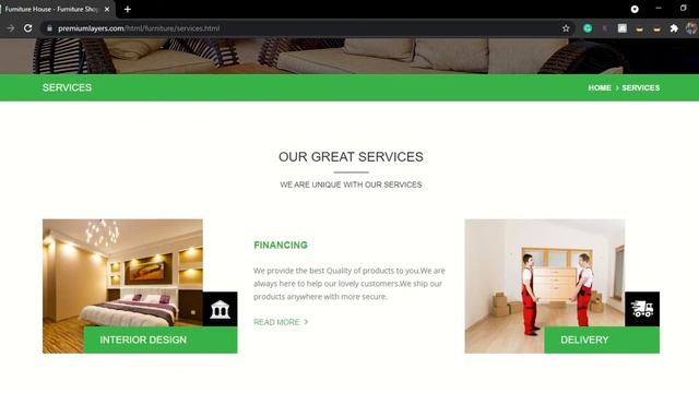 Furniture House - eCommerce Shop HTML Template смотреть онлайн