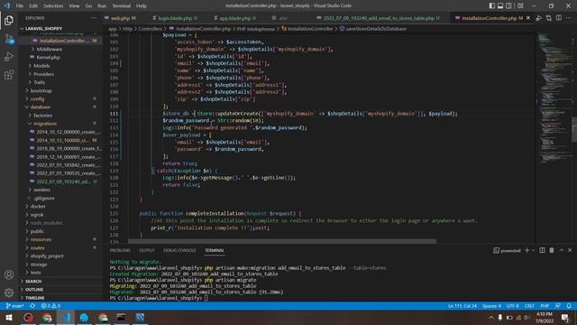 Completing the Shopify App Installation with Laravel UI and Login Page functionalities | RM1 смотреть онлайн