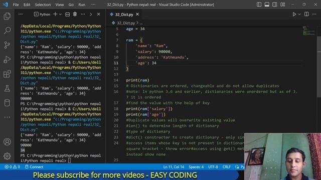 32. Dictionary in Python [in Nepali] смотреть онлайн