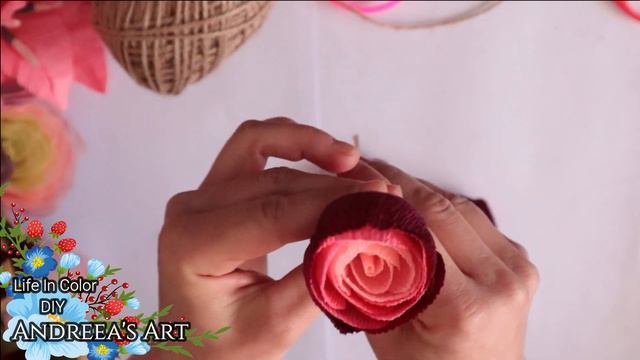 Crepe Paper Flower Ideea Floare Din Hartie Creponata смотреть онлайн