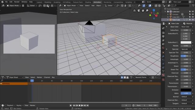 Blender Tip: Animate Object Visibility Fade Tutorial - With Principeled Shader Node (old version!!) смотреть онлайн