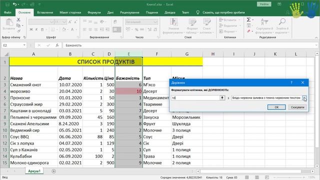 7. Уроки Ексель - Форматування і Стилі, Умовне Форматування