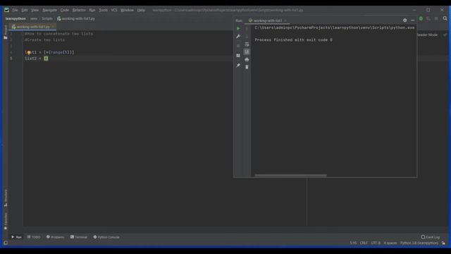 Python: How to concatenate list смотреть онлайн