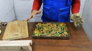 Разделочная доска из пластиковых крышек - Своими руками в домашних условиях