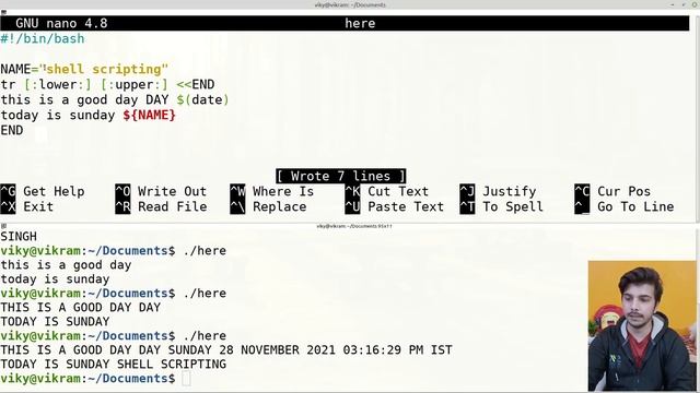 here document and here string in linux & shell scripting | multi line comments in shell scripting смотреть онлайн