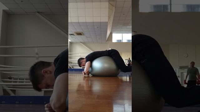 Гиперэкстензия на фитболе (динамика) смотреть онлайн