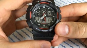 Как настроить часы Casio G SHOCK GA 100 1A4   инструкция от Vip-TimeClub.Net