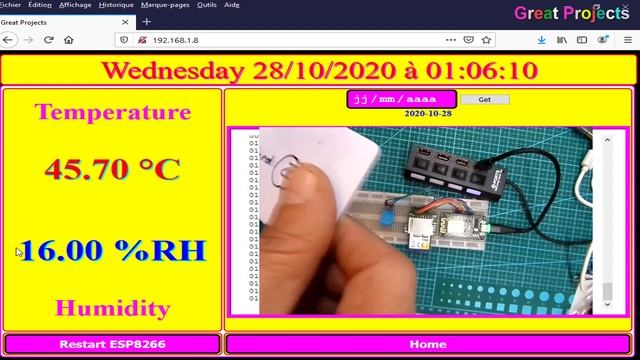 Esp8266 DHT11 SD Card Web Server смотреть онлайн