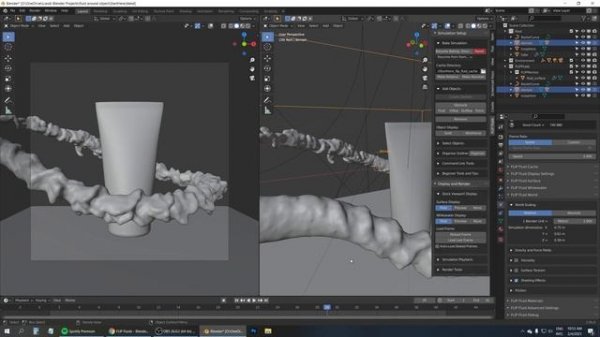 Blender + FLIP Fluids Tutorial: Fluid flowing around object using a curve guide