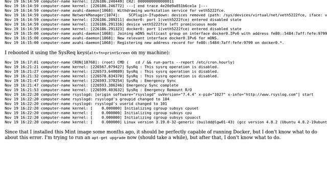 Unix & Linux: Docker run causing kernel panic смотреть онлайн
