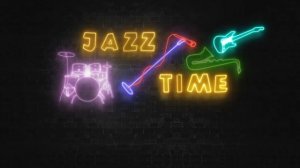 Время джаза неоновый видеофон, футаж/ jazz time futage neon