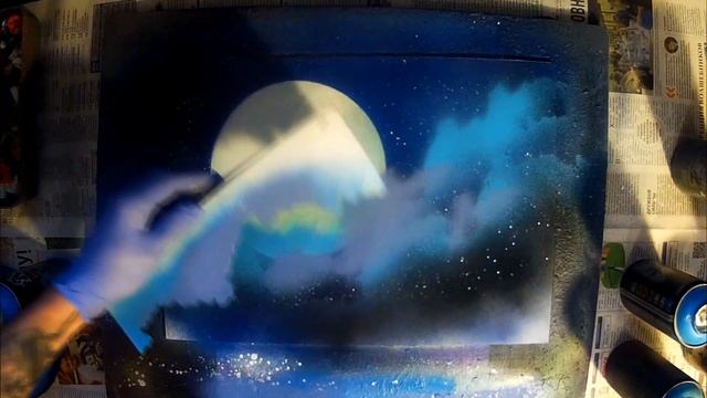 Santa is Coming - Spray Paint Art / КАРТИНА БАЛЛОНЧИКАМИ смотреть онлайн
