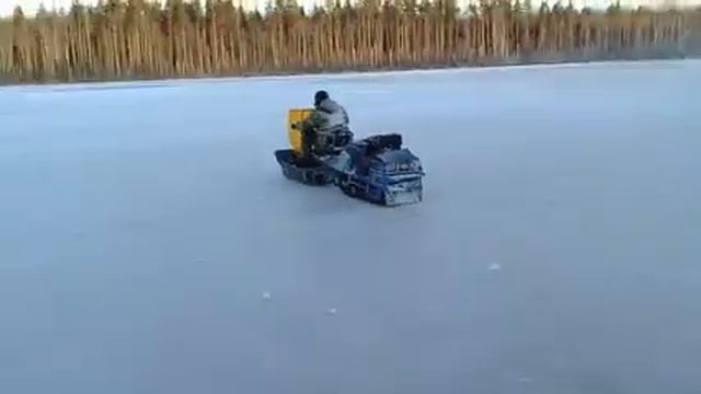 Стелс капитан S150 и мототолкач бурлак. Поездка на оз. Рябо. смотреть онлайн