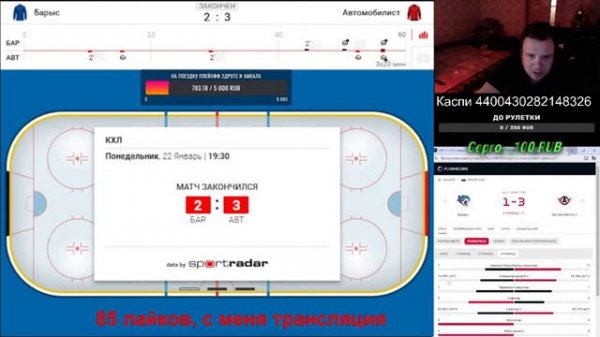 Барыс - Автомобилист | Прямая трансляция