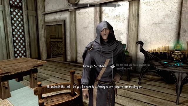 Secret scene if upgrade skills before meeting with Farengar Secret-Fire смотреть онлайн