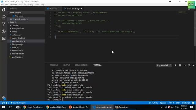 NodeJS căn bản - Bài 10: Event Emitter смотреть онлайн