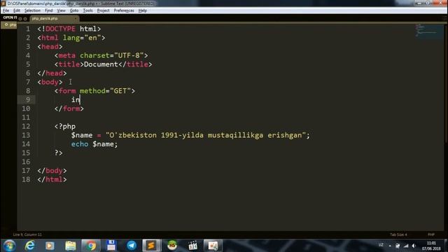 PHPda o'zgaruvchilar смотреть онлайн