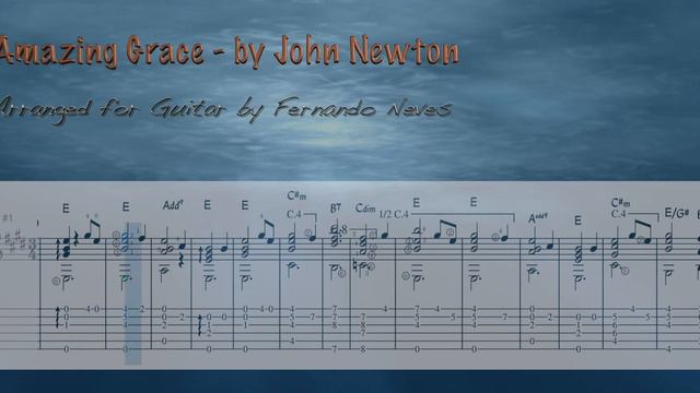 🎸 Amazing Grace Guitar Fingerstyle Arrangement [Score, Tab and Chords] смотреть онлайн