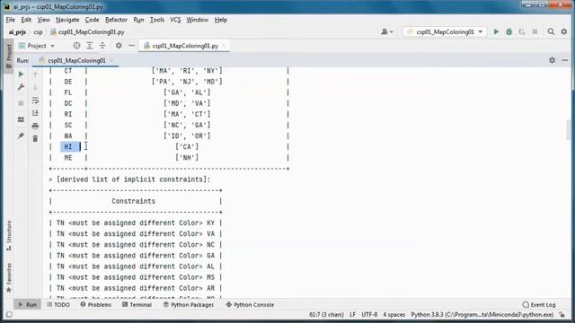Map Coloring: Constraint Satisfaction Problem + Python (prototype project 01 | public version) смотреть онлайн