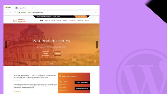 Best 7 Museum & Art Gallery WordPress Themes 2021 смотреть онлайн