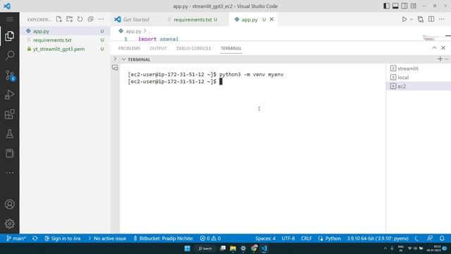 Deploy GPT-3 Streamlit App on AWS EC2 | OpenAI | AWS Tutotrials смотреть онлайн