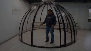 Прозрачная купольная беседка в стиле иглу от компании  PRO-KUPOL #купольнаябеседка #иглу