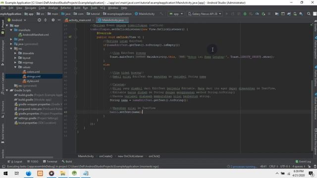 [Java] EditText - Android Development смотреть онлайн